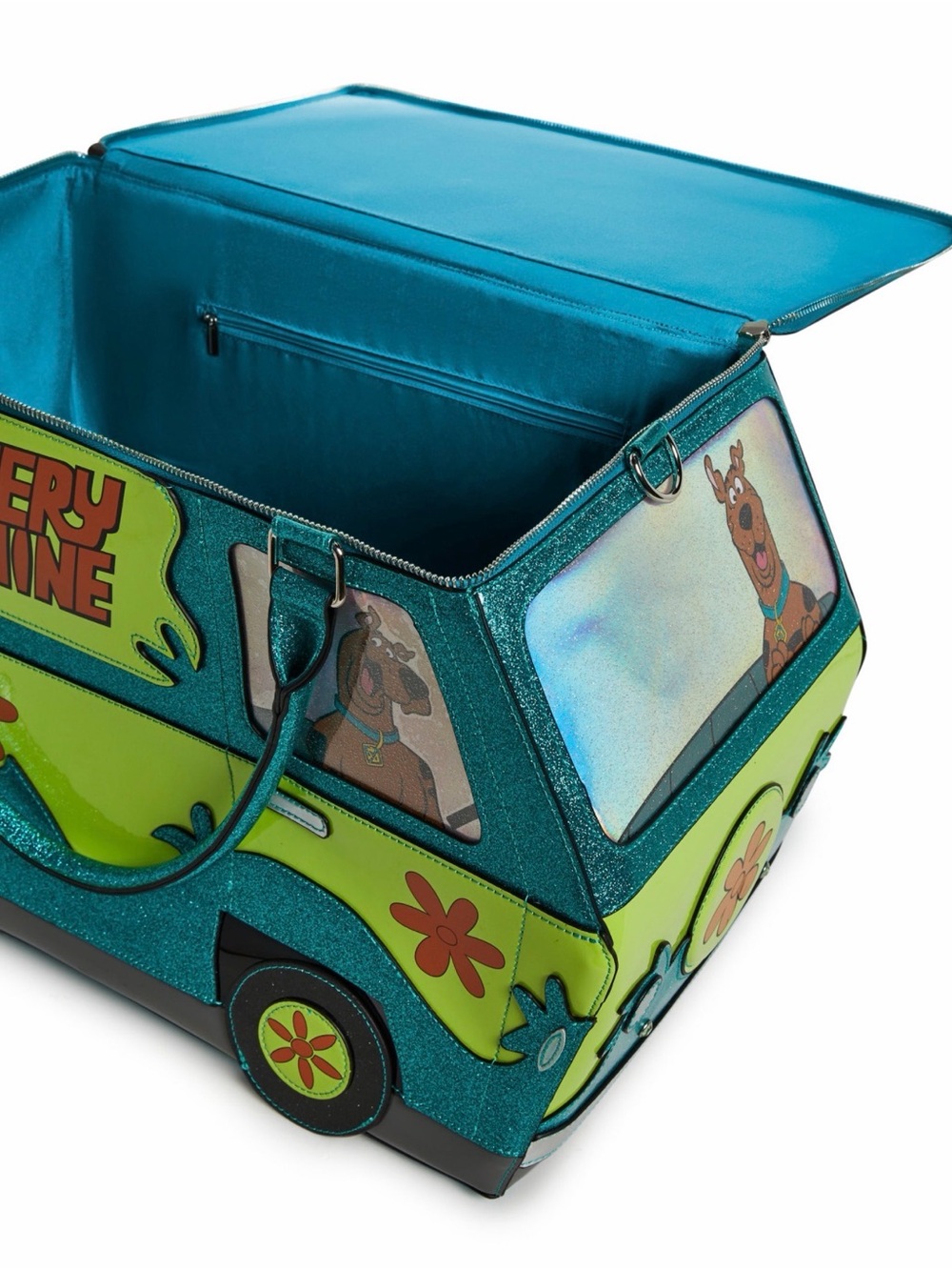 Dolls Kill The Mystery Machine Turquoise & Lime Novelty Travel Bag - Picture 7 of 8
